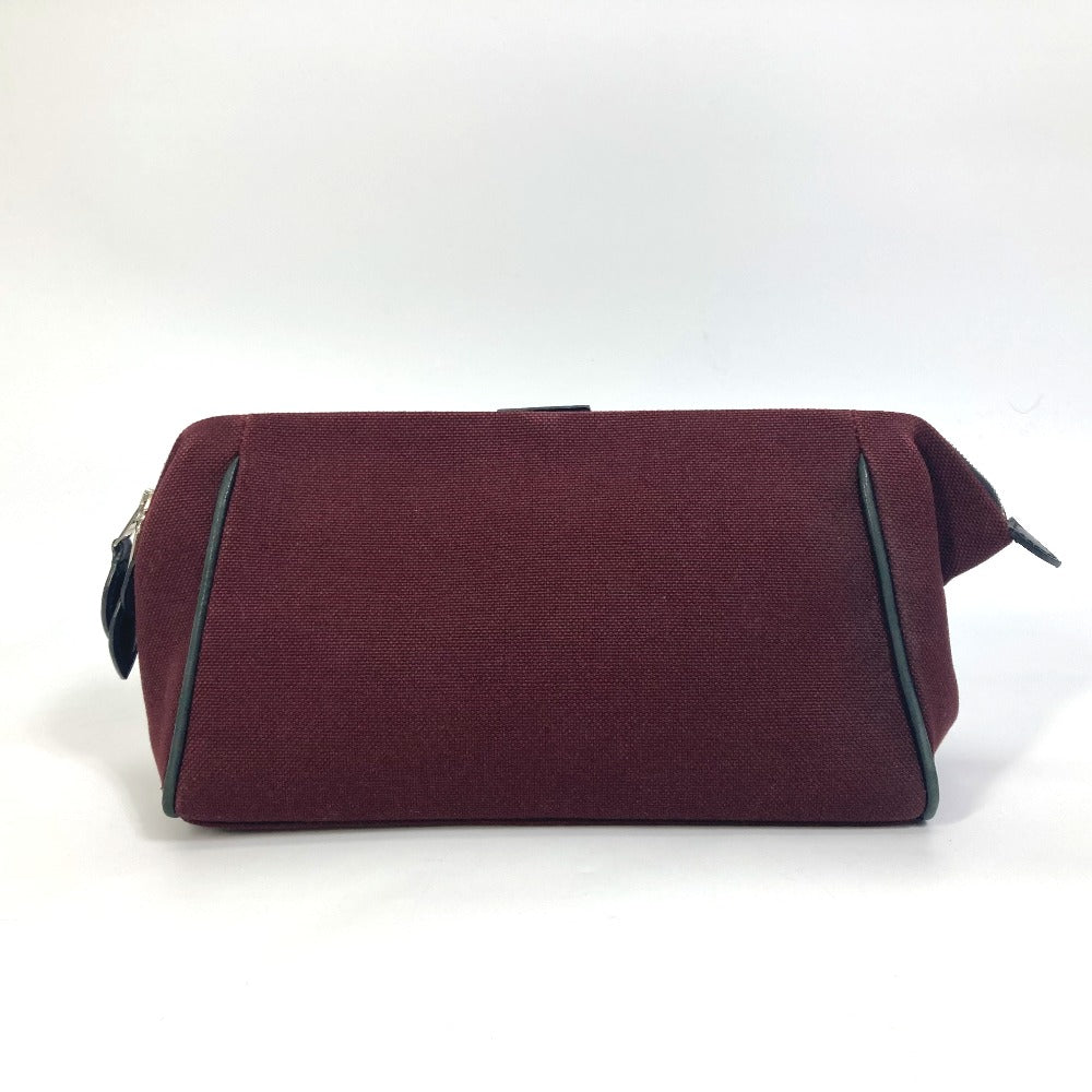 HERMES Clutch bag canvas Bordeaux Women Used