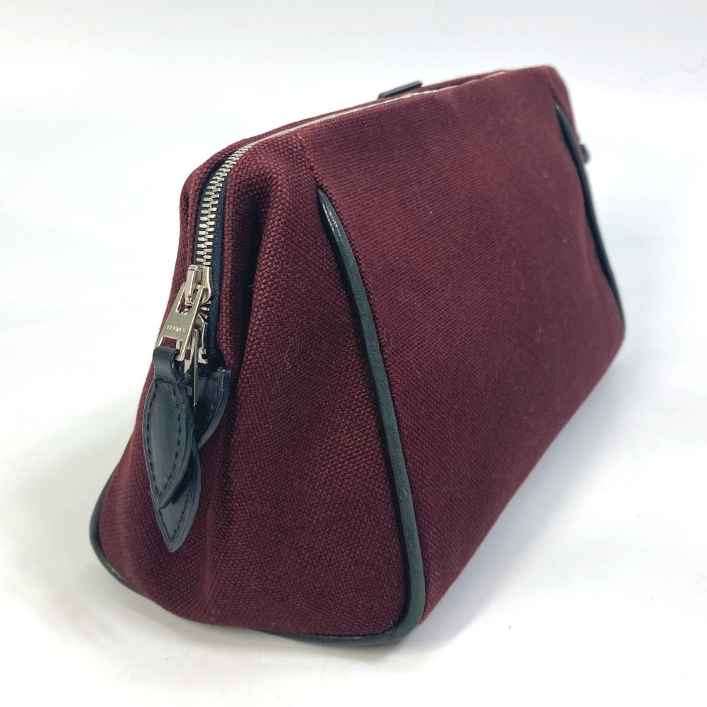 HERMES Clutch bag canvas Bordeaux Women Used
