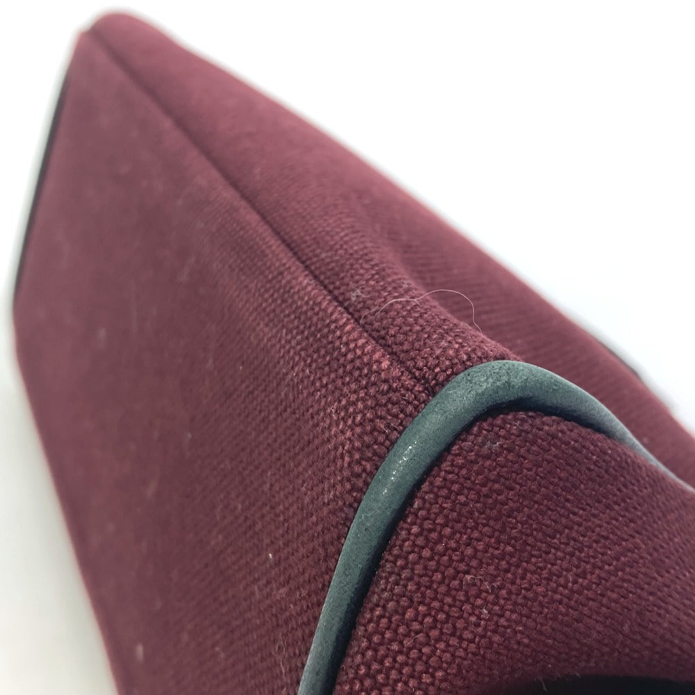 HERMES Clutch bag canvas Bordeaux Women Used