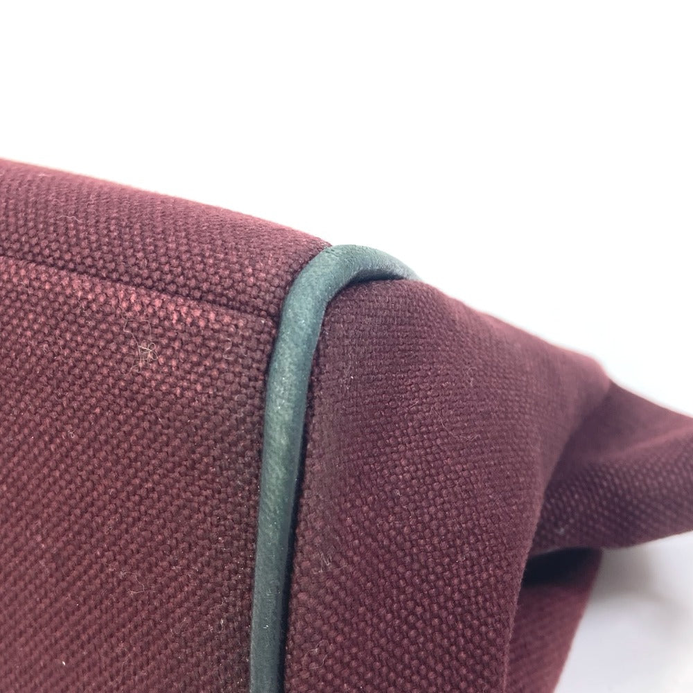 HERMES Clutch bag canvas Bordeaux Women Used