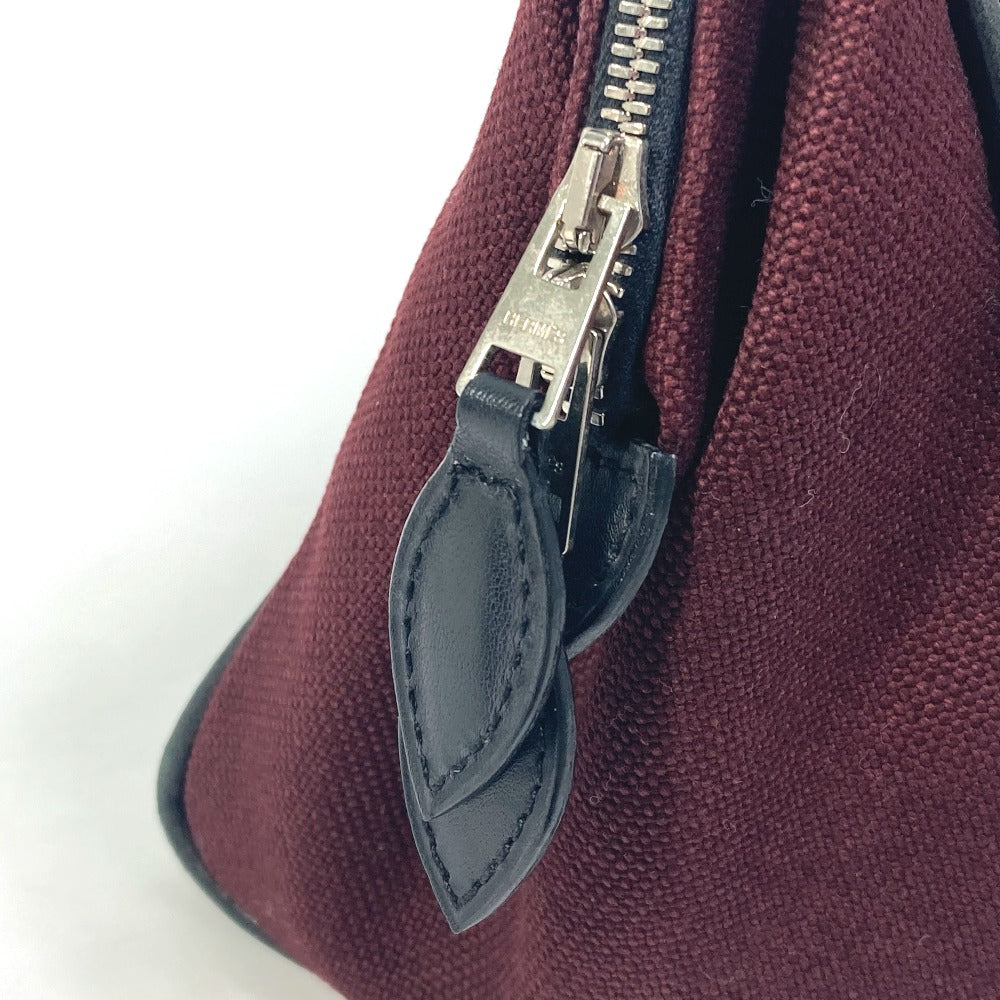 HERMES Clutch bag canvas Bordeaux Women Used