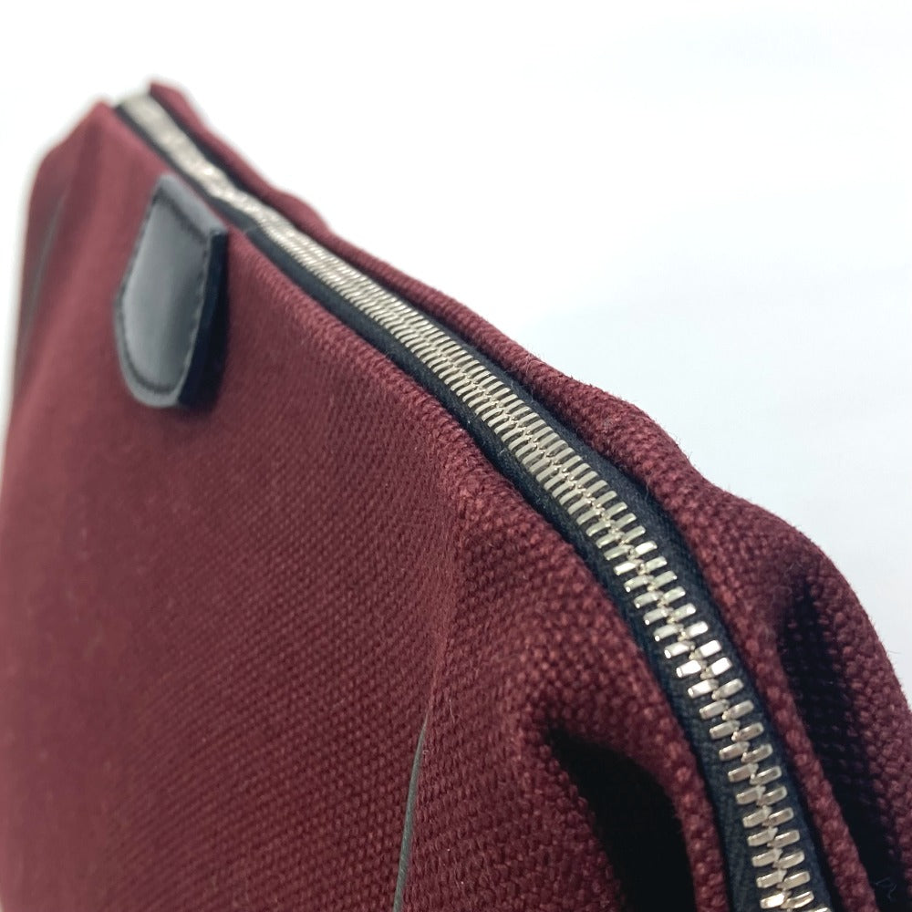 HERMES Clutch bag canvas Bordeaux Women Used