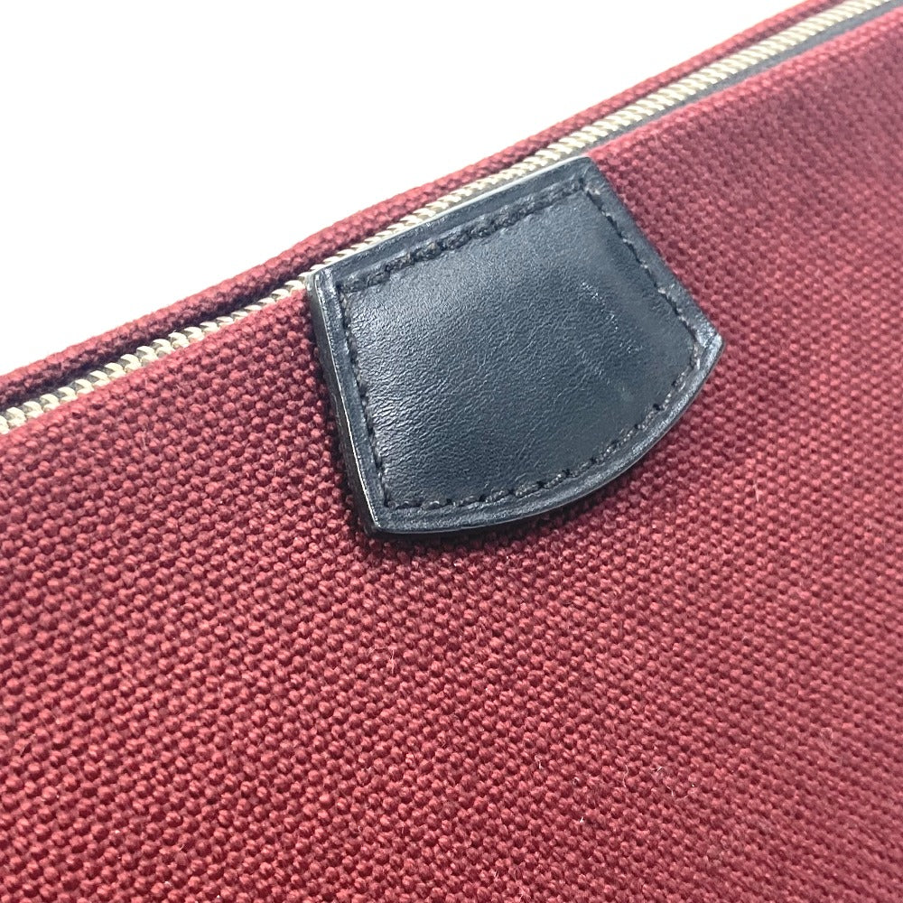 HERMES Clutch bag canvas Bordeaux Women Used