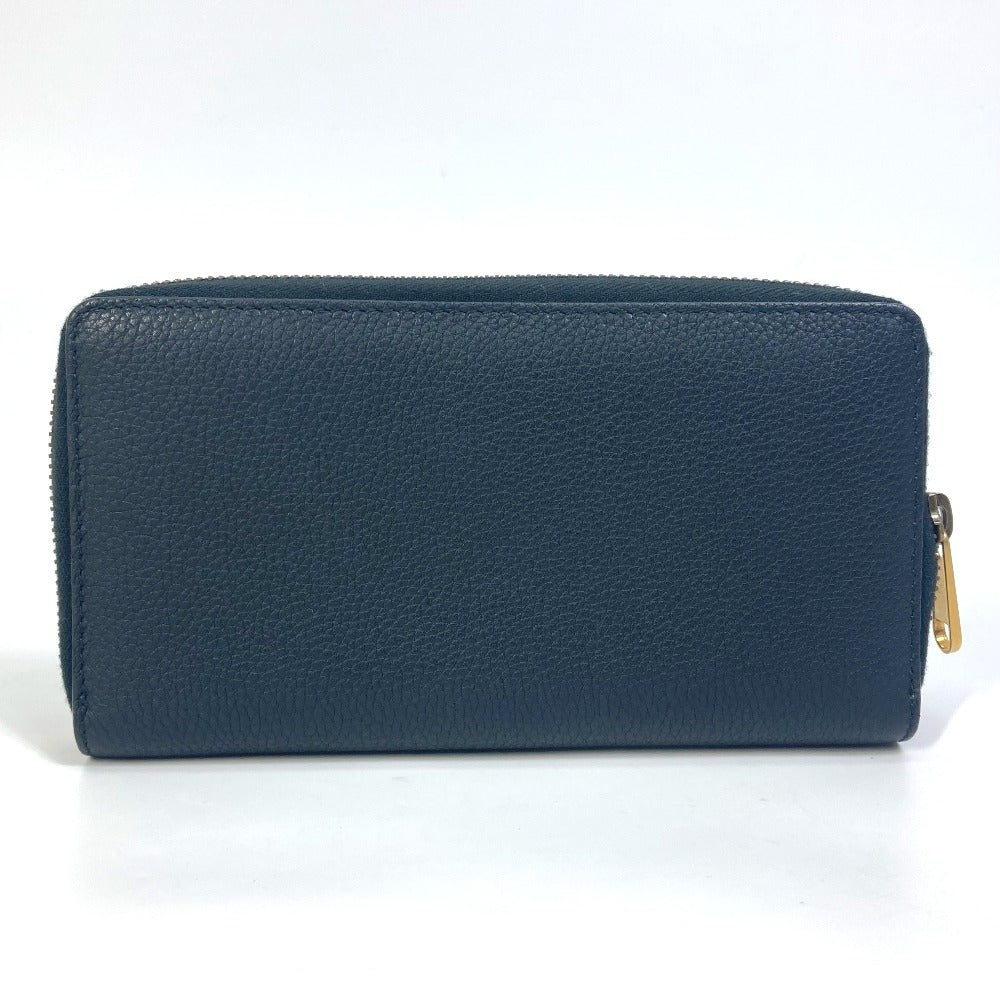 GUCCI Long Wallet Purse 496317 leather black Sherry line GUCCI logo print mens Used