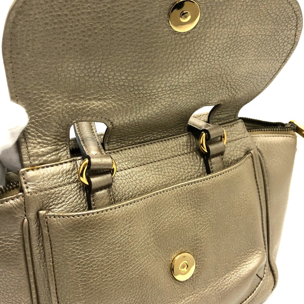 GUCCI Handbag 282481 leather gold GG Double G Detail Women Used