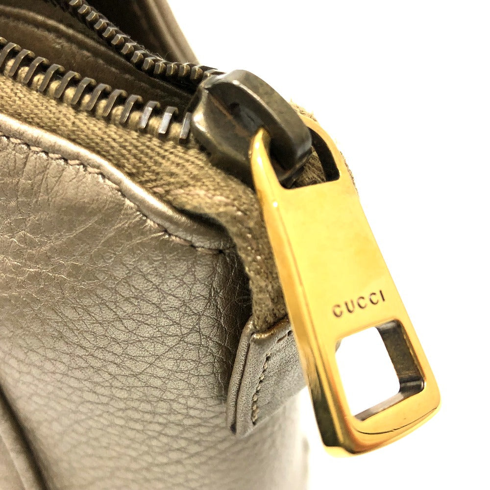 GUCCI Handbag 282481 leather gold GG Double G Detail Women Used