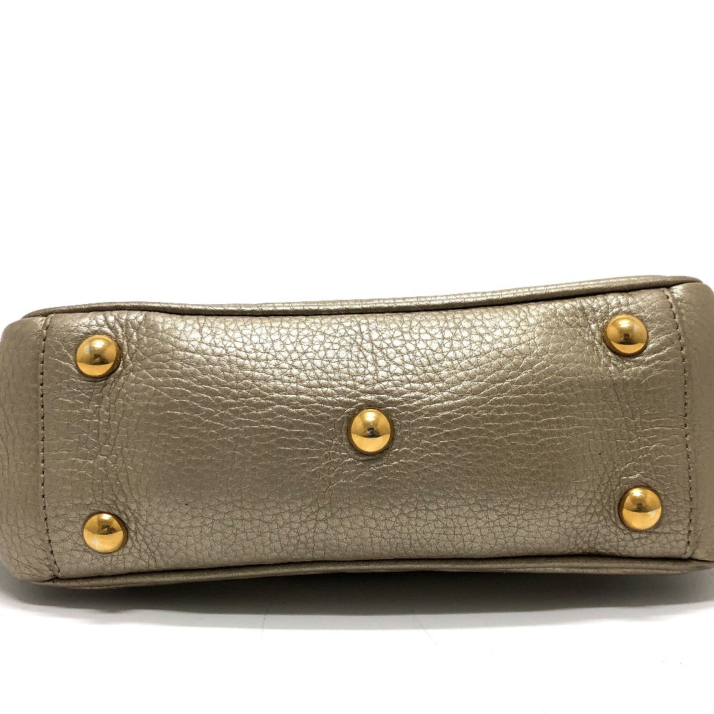 GUCCI Handbag 282481 leather gold GG Double G Detail Women Used