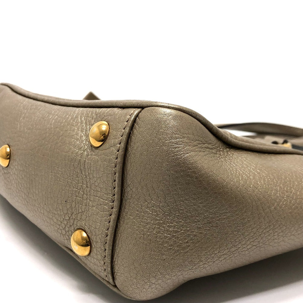 GUCCI Handbag 282481 leather gold GG Double G Detail Women Used