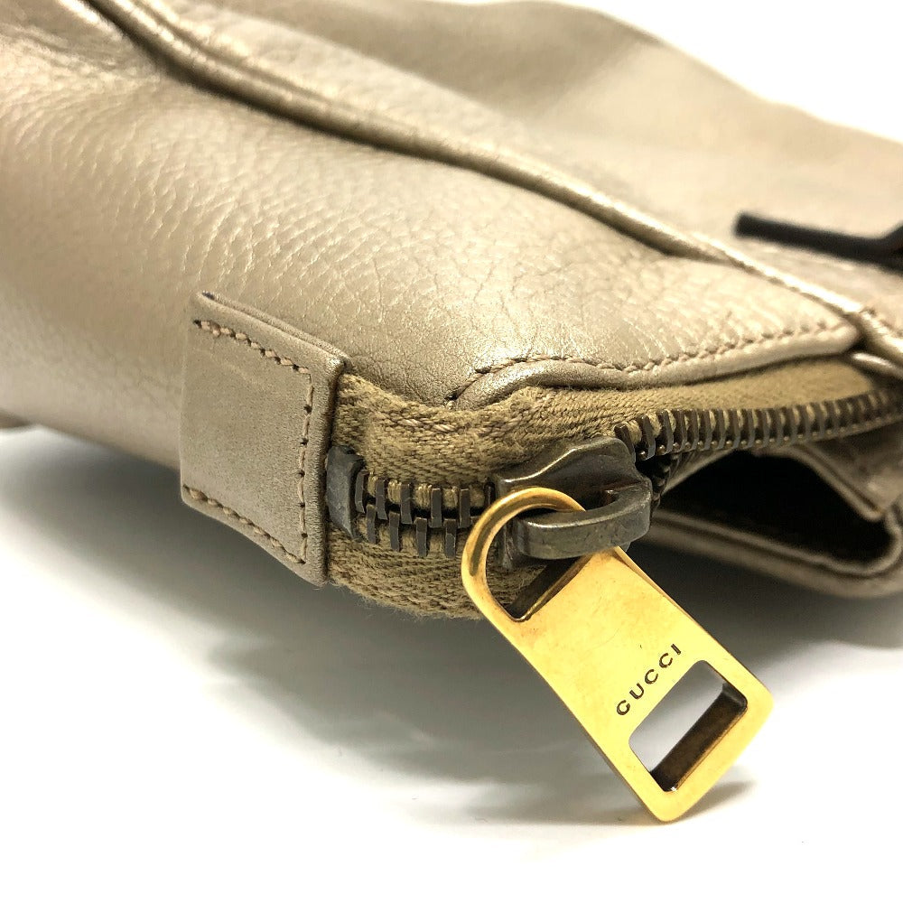 GUCCI Handbag 282481 leather gold GG Double G Detail Women Used