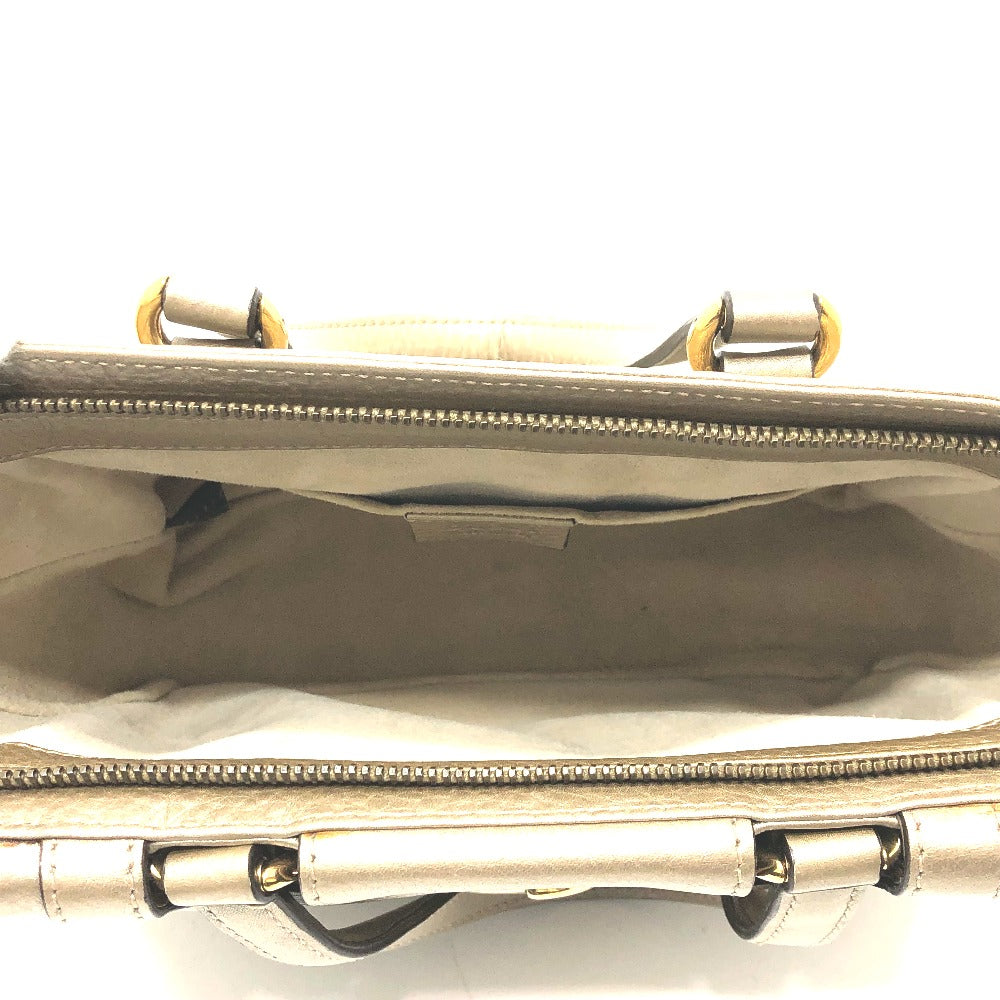 GUCCI Handbag 282481 leather gold GG Double G Detail Women Used