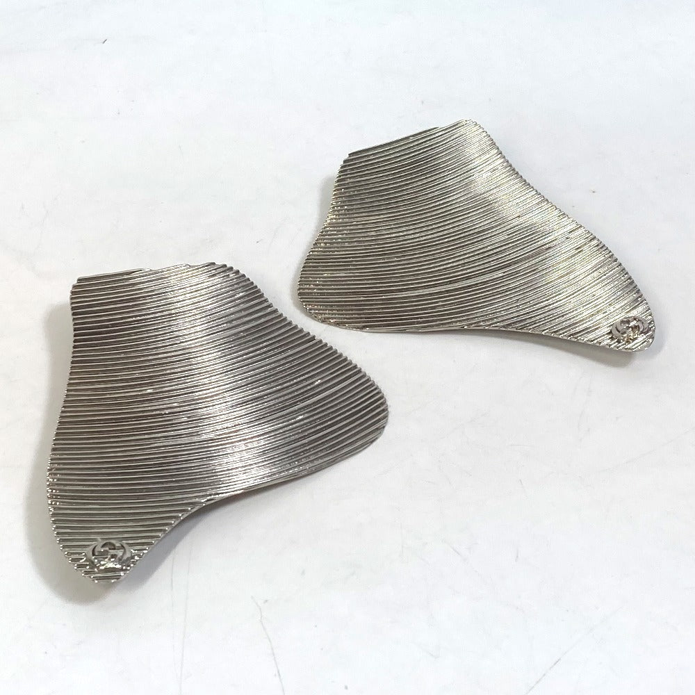 GUCCI Earring metal Silver Interlocking G Women Used