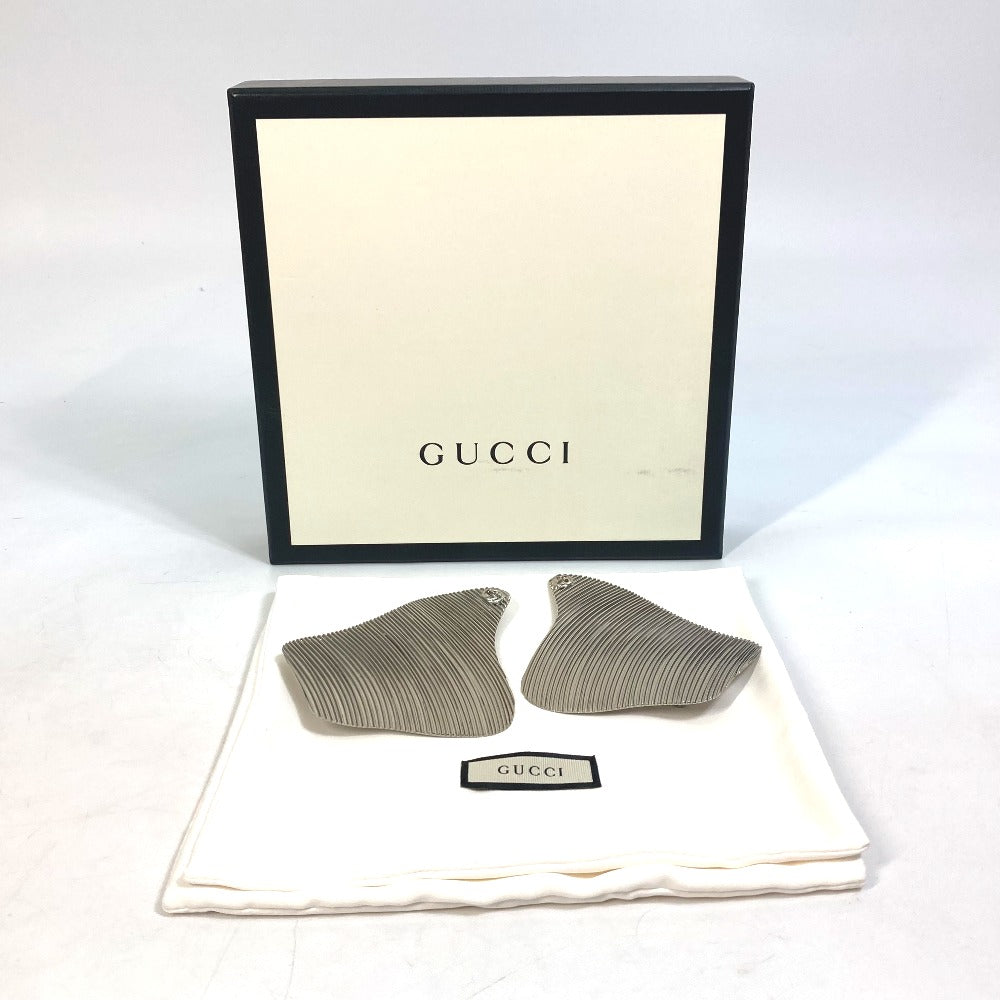 GUCCI Earring metal Silver Interlocking G Women Used