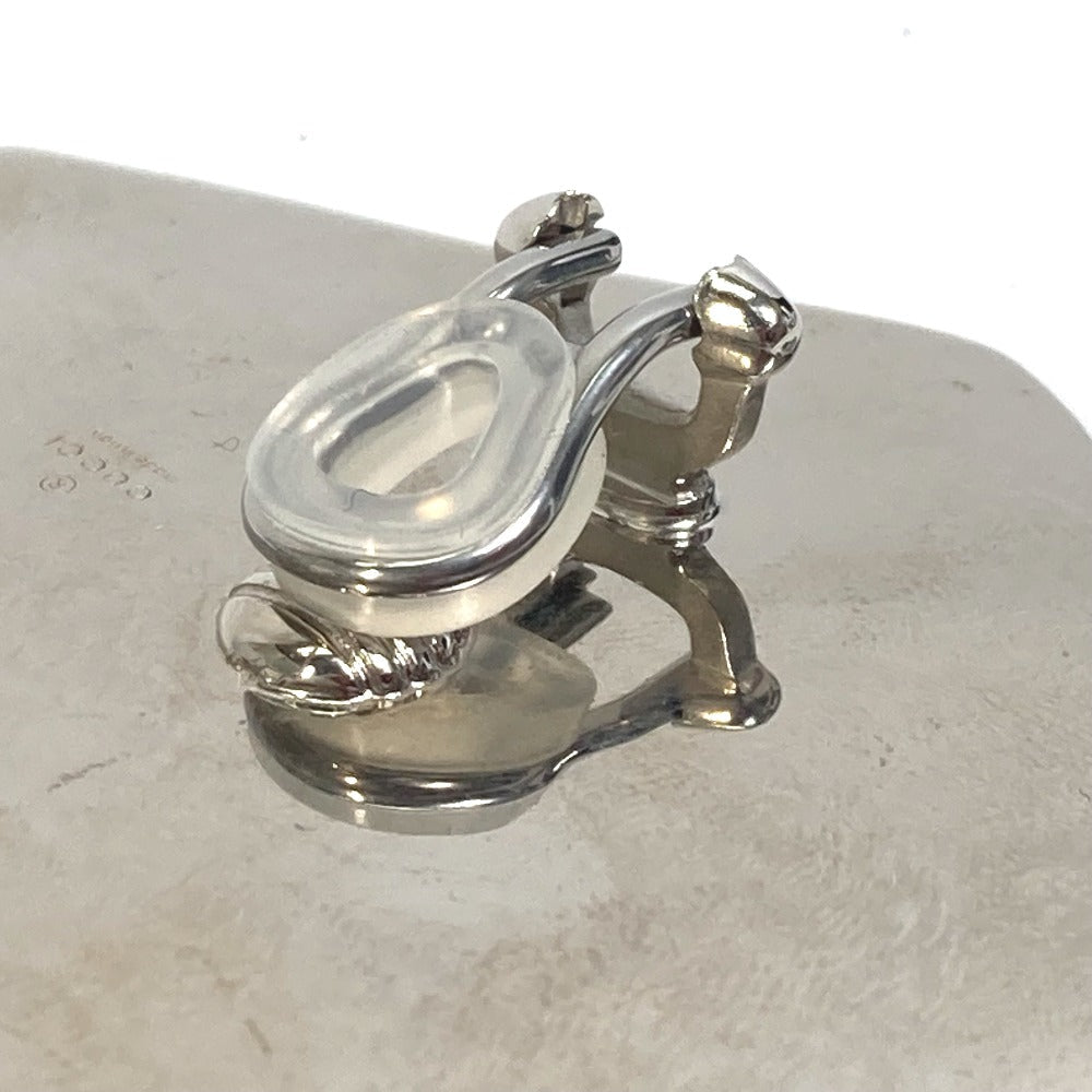 GUCCI Earring metal Silver Interlocking G Women Used