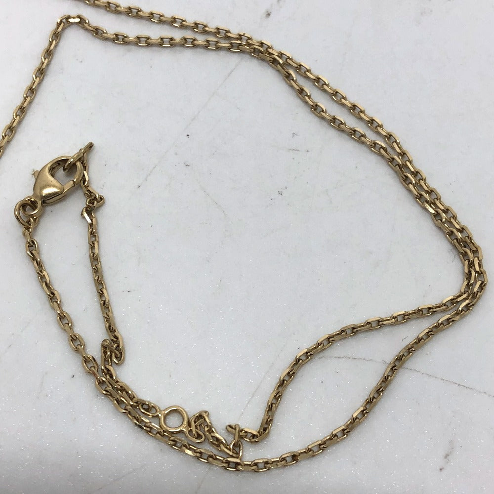 HERMES Necklace Buffalo Horn, Metal gold Amulet Marokiniye PM Women Used