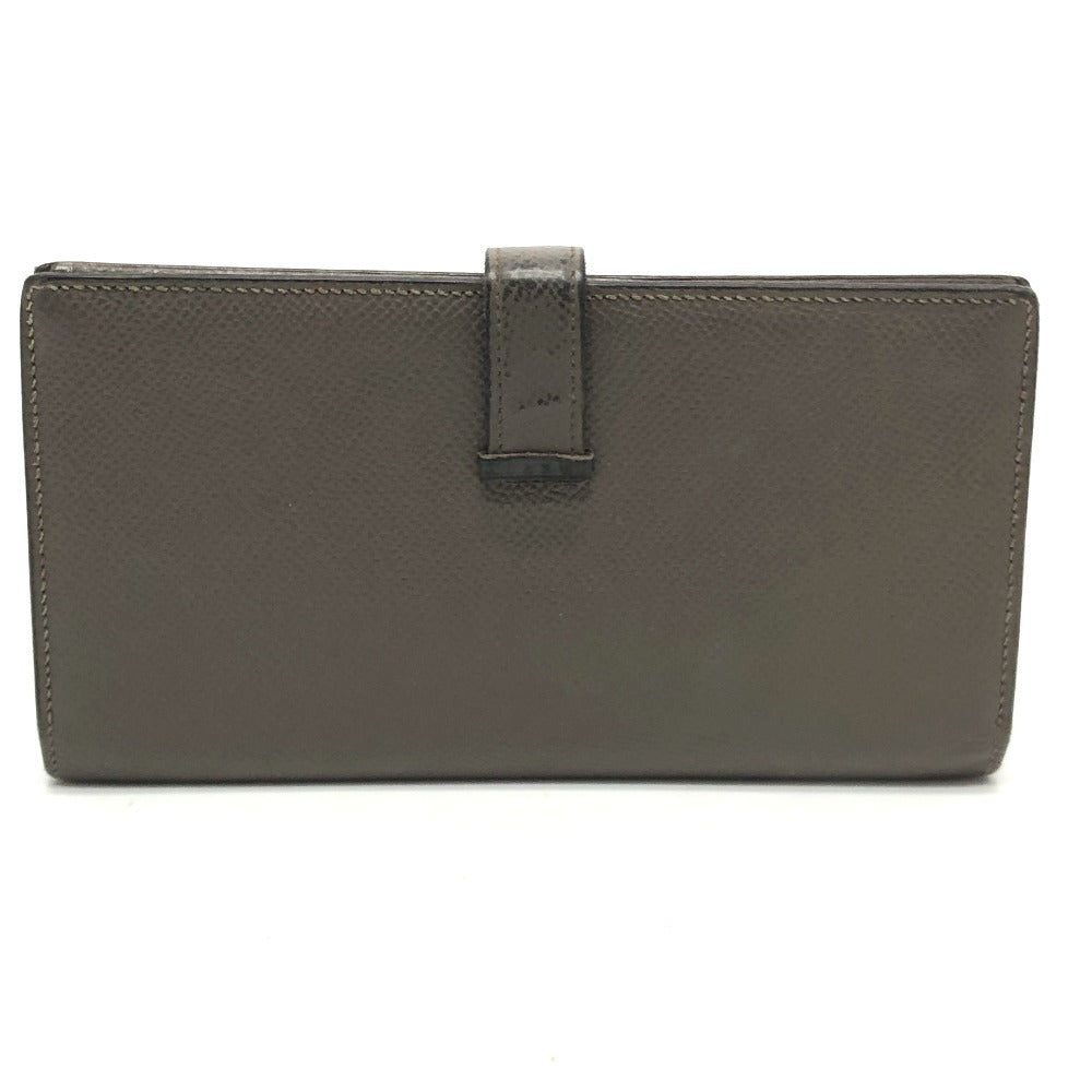 HERMES Long Wallet Purse Epsom Gray type HMetal Beansufla Women Used