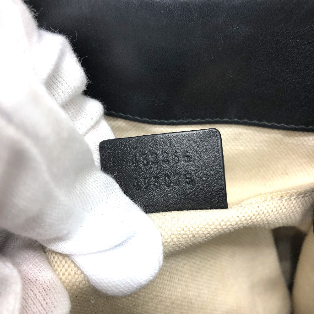 GUCCI Backpack 432266 leather black Studs Animalie Women Used