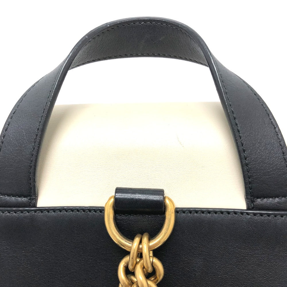 GUCCI Backpack 432266 leather black Studs Animalie Women Used