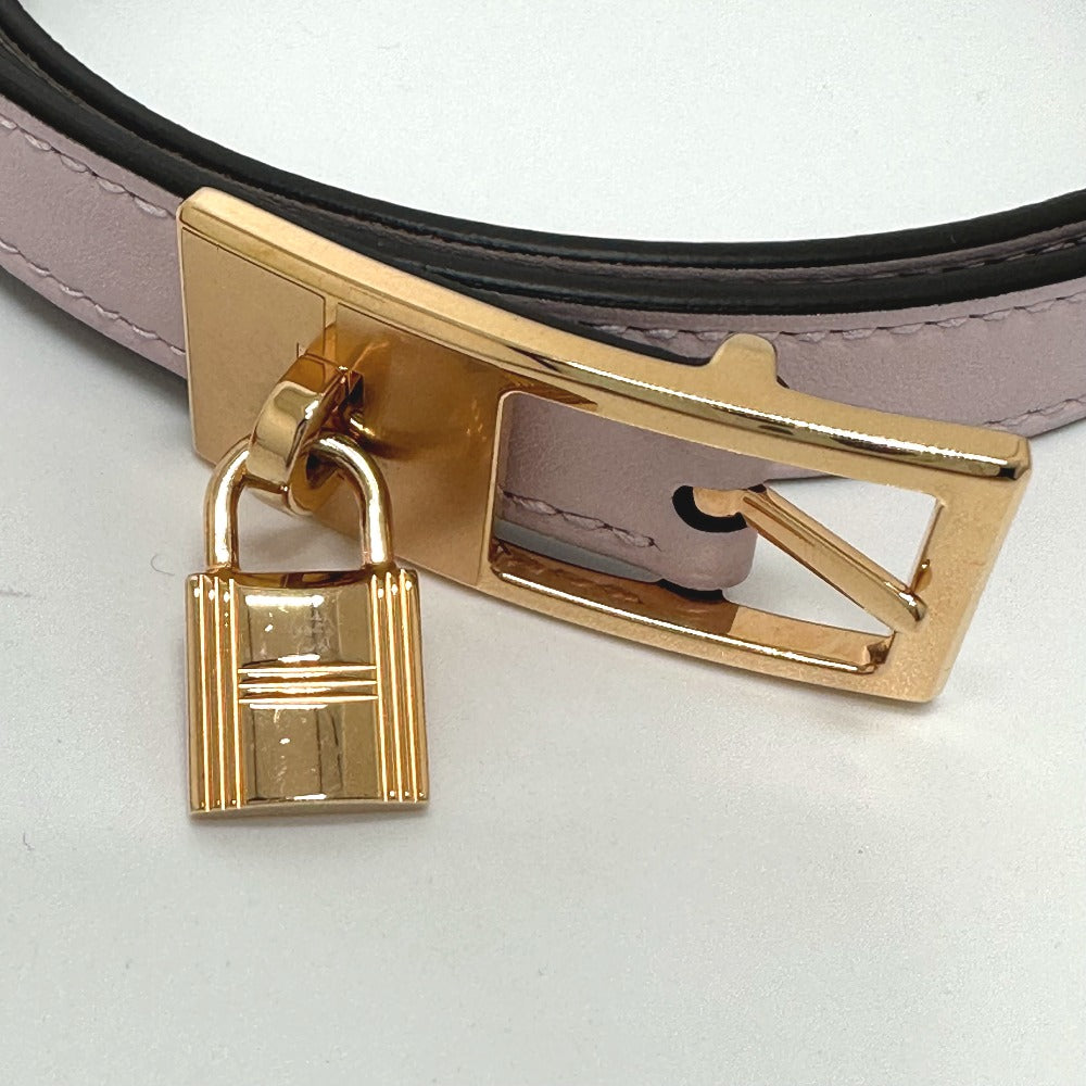 HERMES belt Vaux Swift, Epsom pink/khaki Cadena/fashion accessories Lucky 15 PM Women Used
