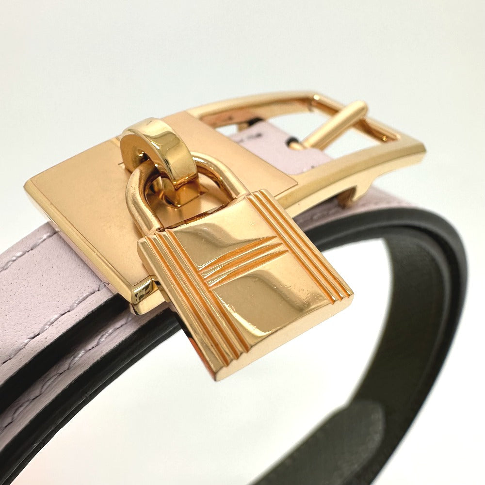 HERMES belt Vaux Swift, Epsom pink/khaki Cadena/fashion accessories Lucky 15 PM Women Used