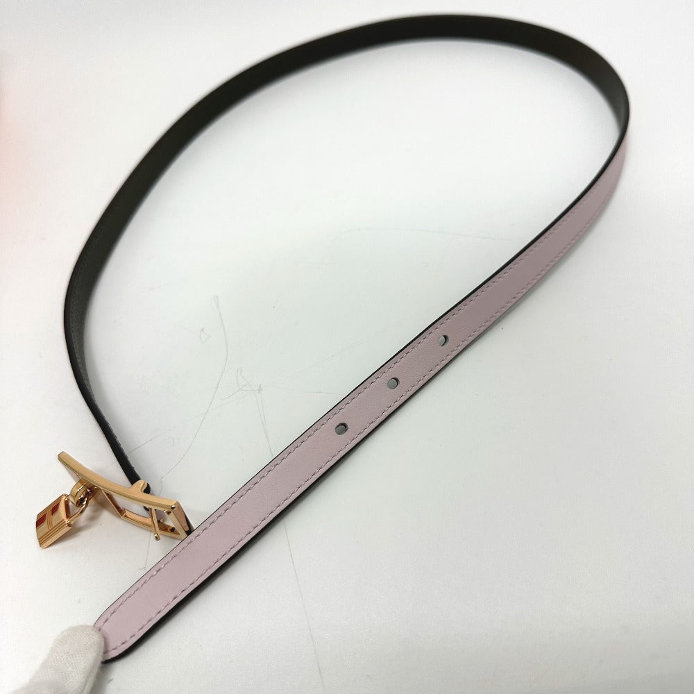 HERMES belt Vaux Swift, Epsom pink/khaki Cadena/fashion accessories Lucky 15 PM Women Used