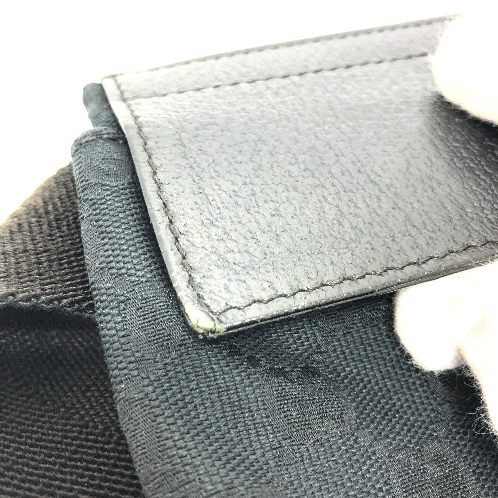GUCCI Waist bag 28566 GG canvas black GG Sling bag mens Used