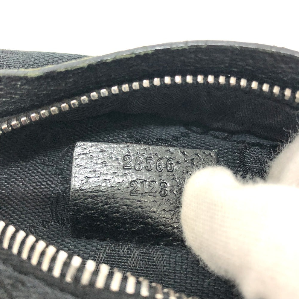 GUCCI Waist bag 28566 GG canvas black GG Sling bag mens Used