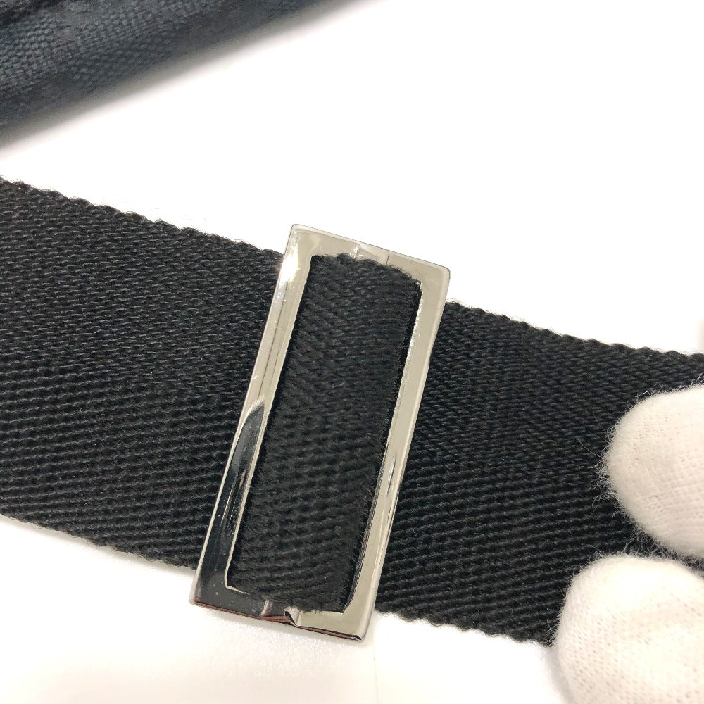 GUCCI Waist bag 28566 GG canvas black GG Sling bag mens Used