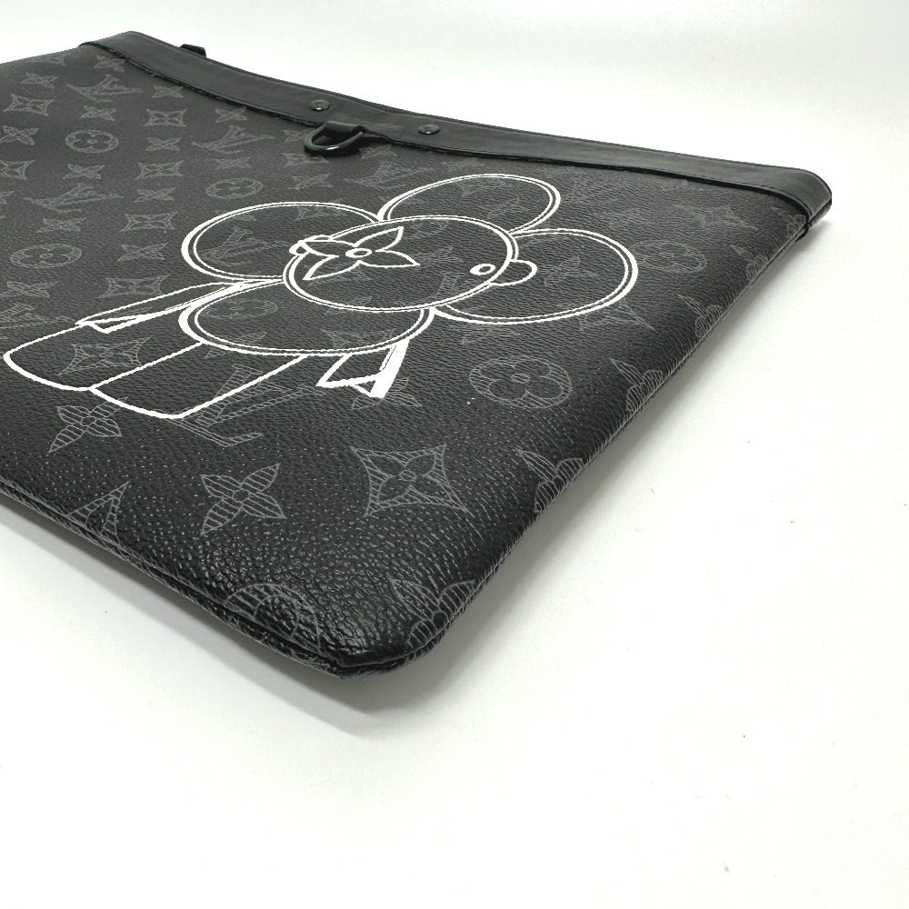 LOUIS VUITTON Clutch bag M52904 Monogram Eclipse Canvas black Bag Monogram Eclipse Pochette Apollo Vivienne mens Used