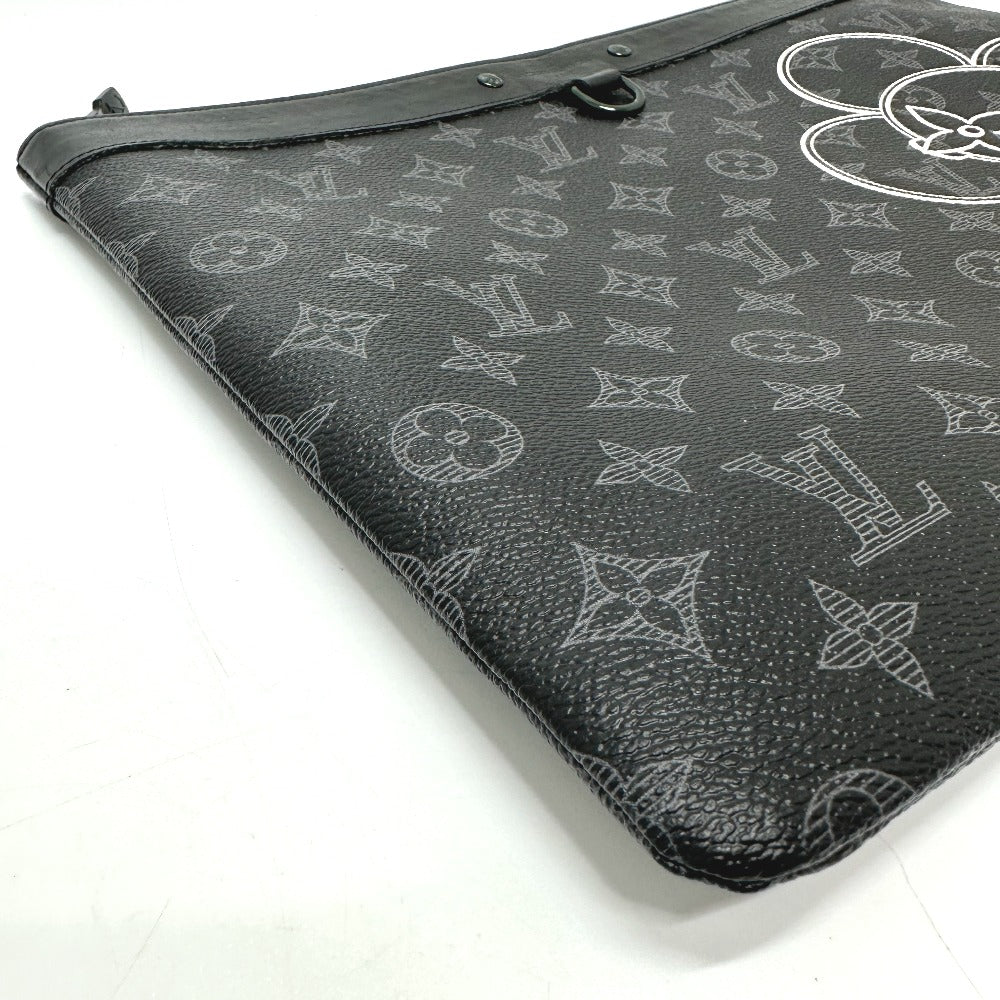 LOUIS VUITTON Clutch bag M52904 Monogram Eclipse Canvas black Bag Monogram Eclipse Pochette Apollo Vivienne mens Used