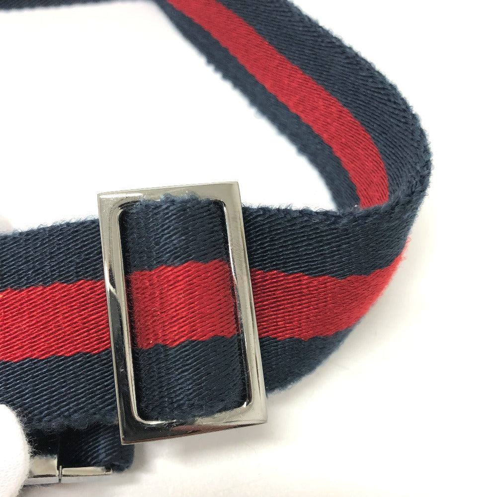 GUCCI Waist bag 28566 GG canvas / leather Red GG/logo Sling bag mens Used