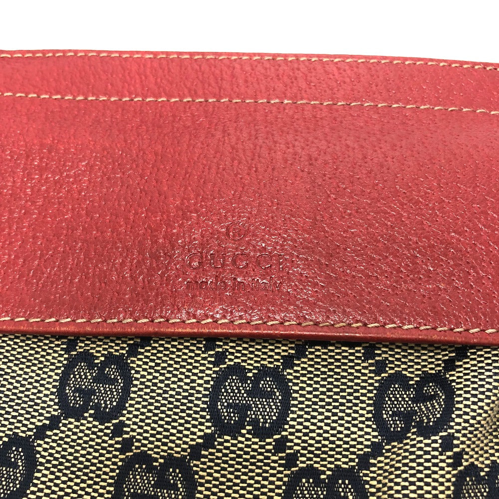 GUCCI Waist bag 28566 GG canvas / leather Red GG/logo Sling bag mens Used