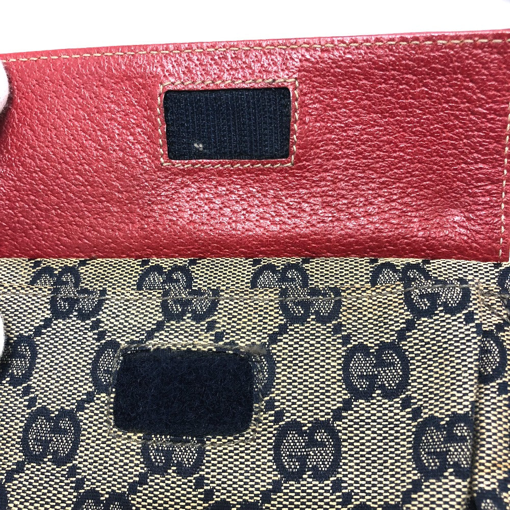 GUCCI Waist bag 28566 GG canvas / leather Red GG/logo Sling bag mens Used