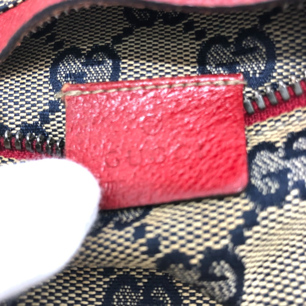 GUCCI Waist bag 28566 GG canvas / leather Red GG/logo Sling bag mens Used