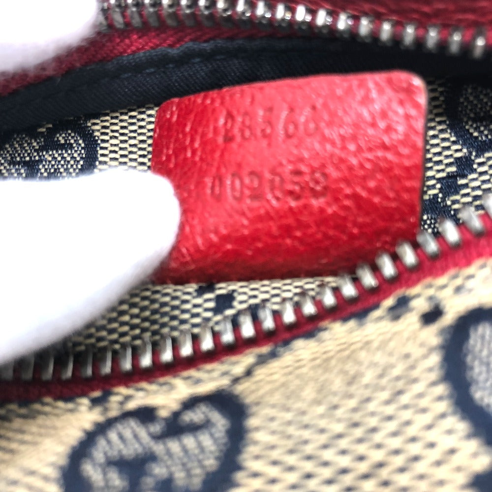 GUCCI Waist bag 28566 GG canvas / leather Red GG/logo Sling bag mens Used