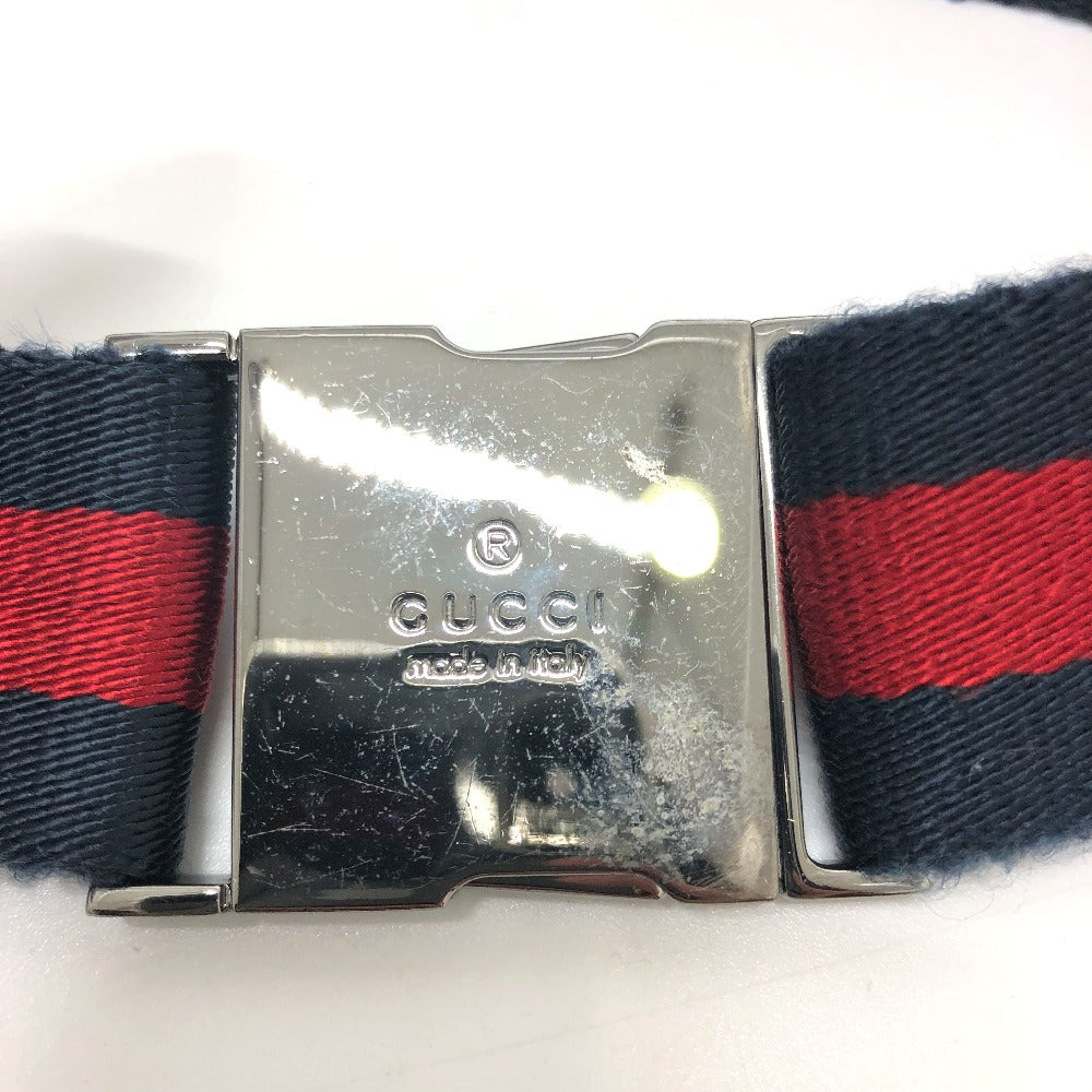 GUCCI Waist bag 28566 GG canvas / leather Red GG/logo Sling bag mens Used