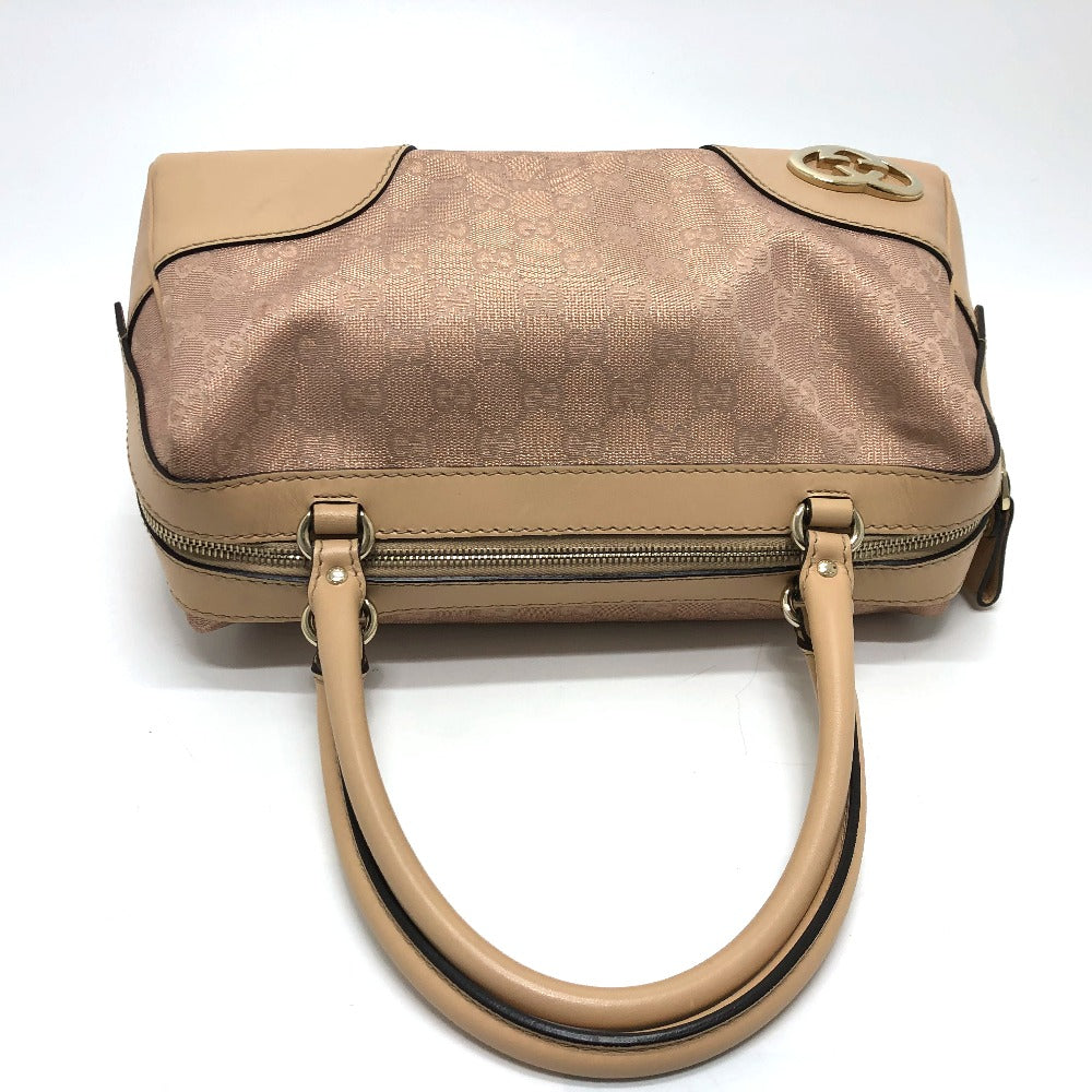 GUCCI Handbag 257067 GG canvas beige GG lame Lovely Women Secondhand