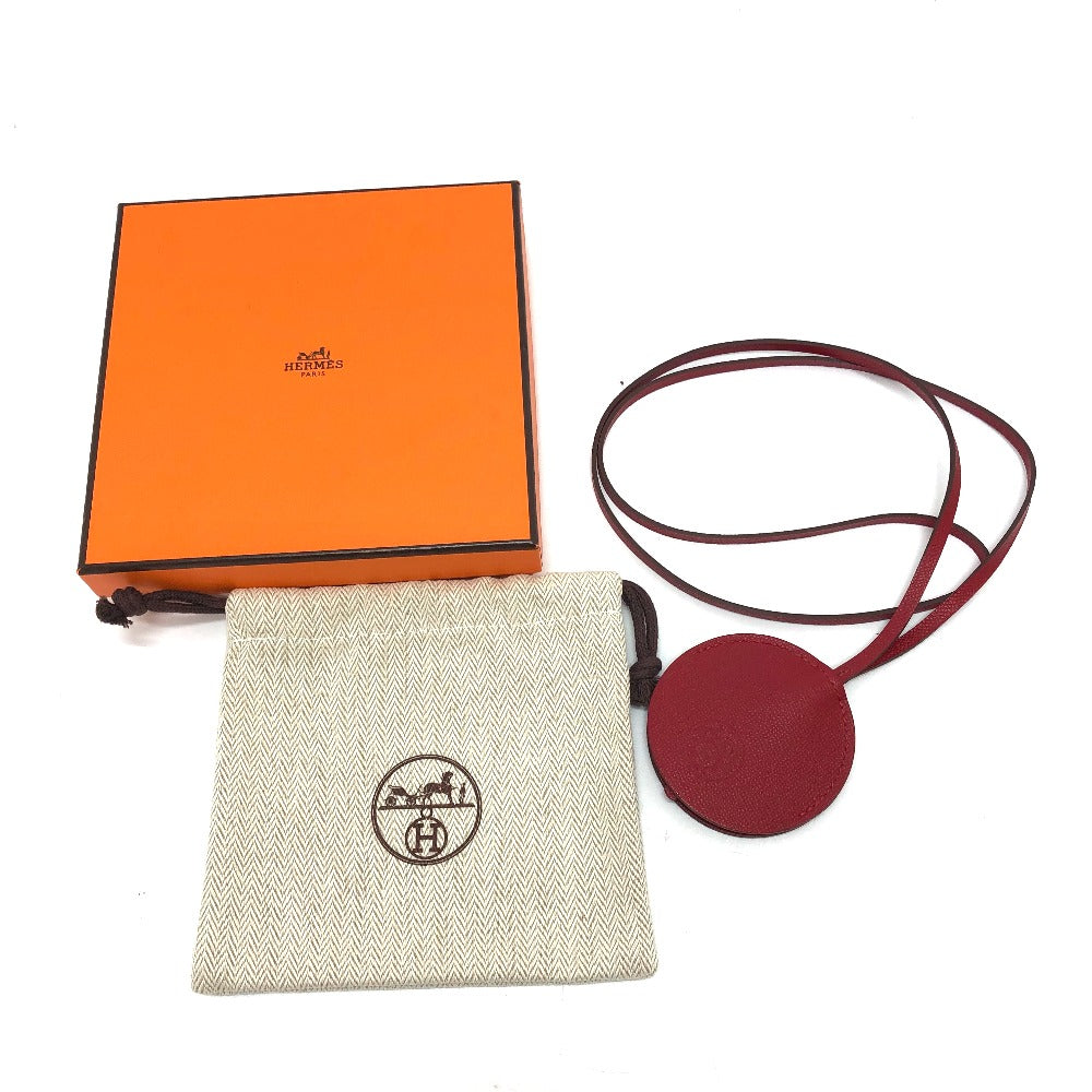 HERMES Necklace Vaugham Red mirror / mirror Miroir Women Used