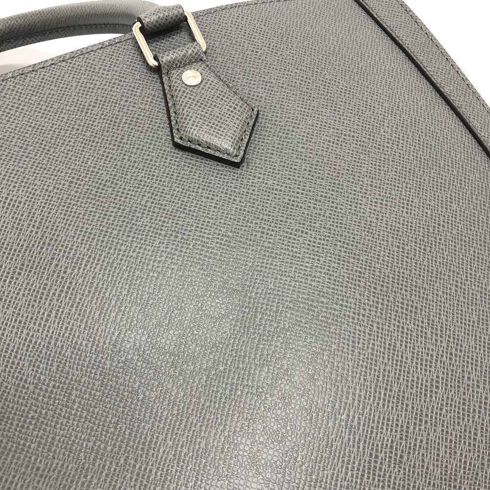 LOUIS VUITTON Business bag M30856 Taiga Leather gray Taiga Slim briefcase mens Used