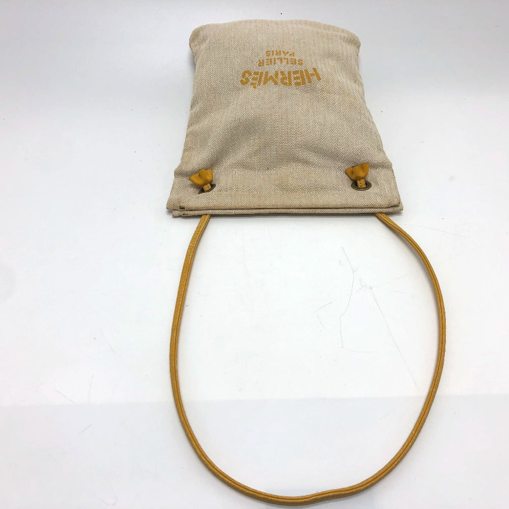 HERMES Shoulder Bag Towal chevron beige logo Aline PM Women Used