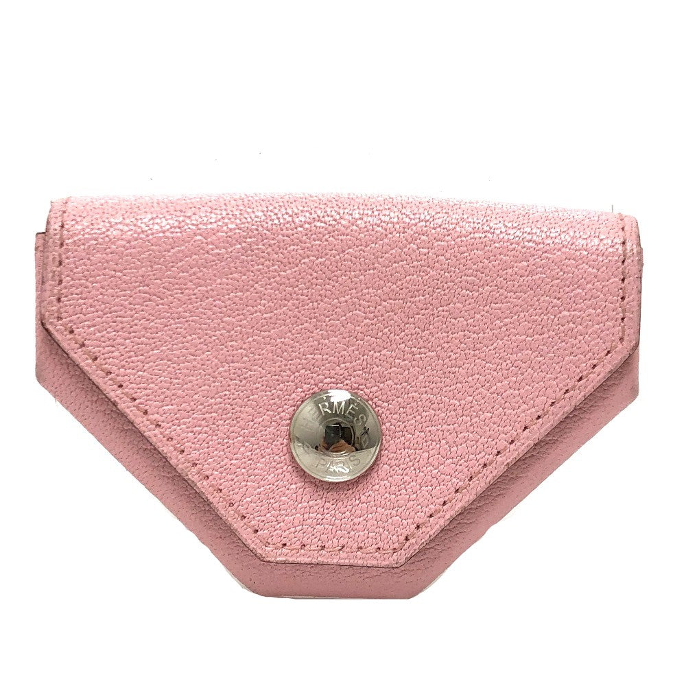 HERMES Coin case Shave pink Revan Cattle Women Used