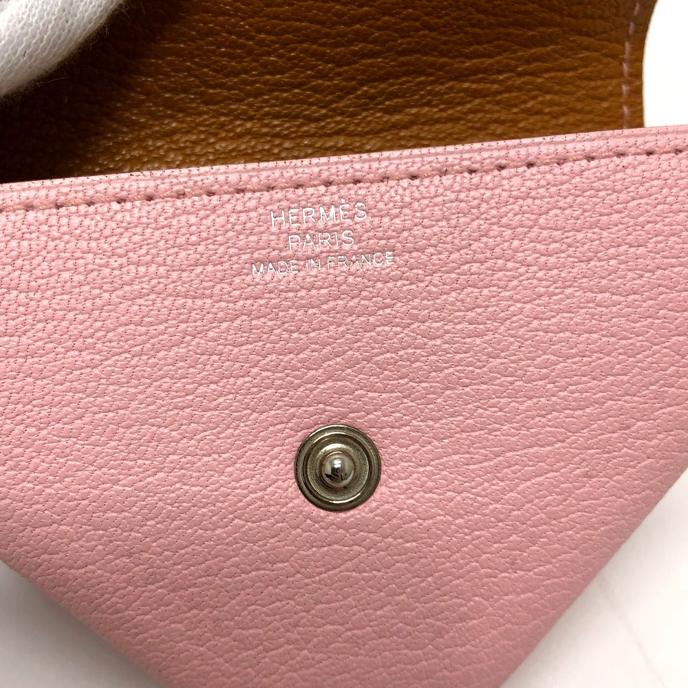 HERMES Coin case Shave pink Revan Cattle Women Used