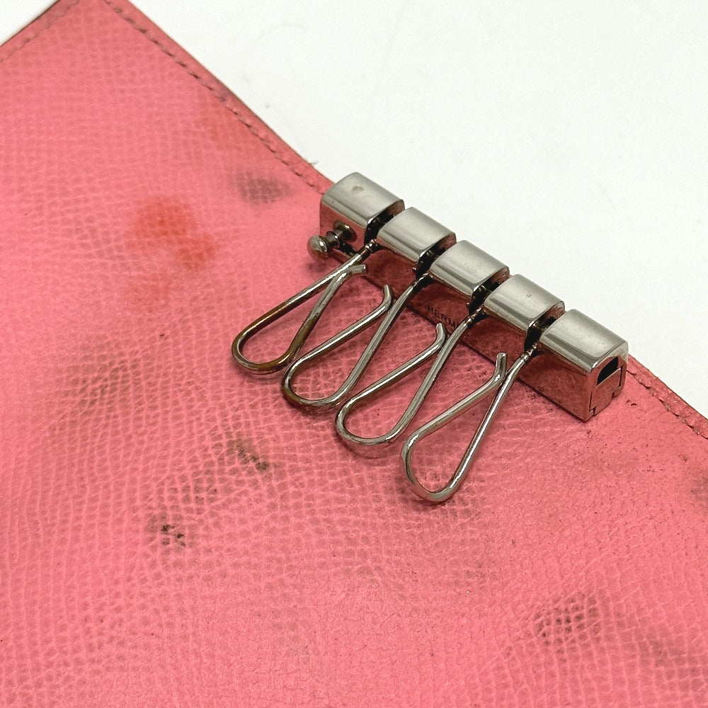 HERMES Key case Key holder  Epsom pink HMetal Bean Women Used