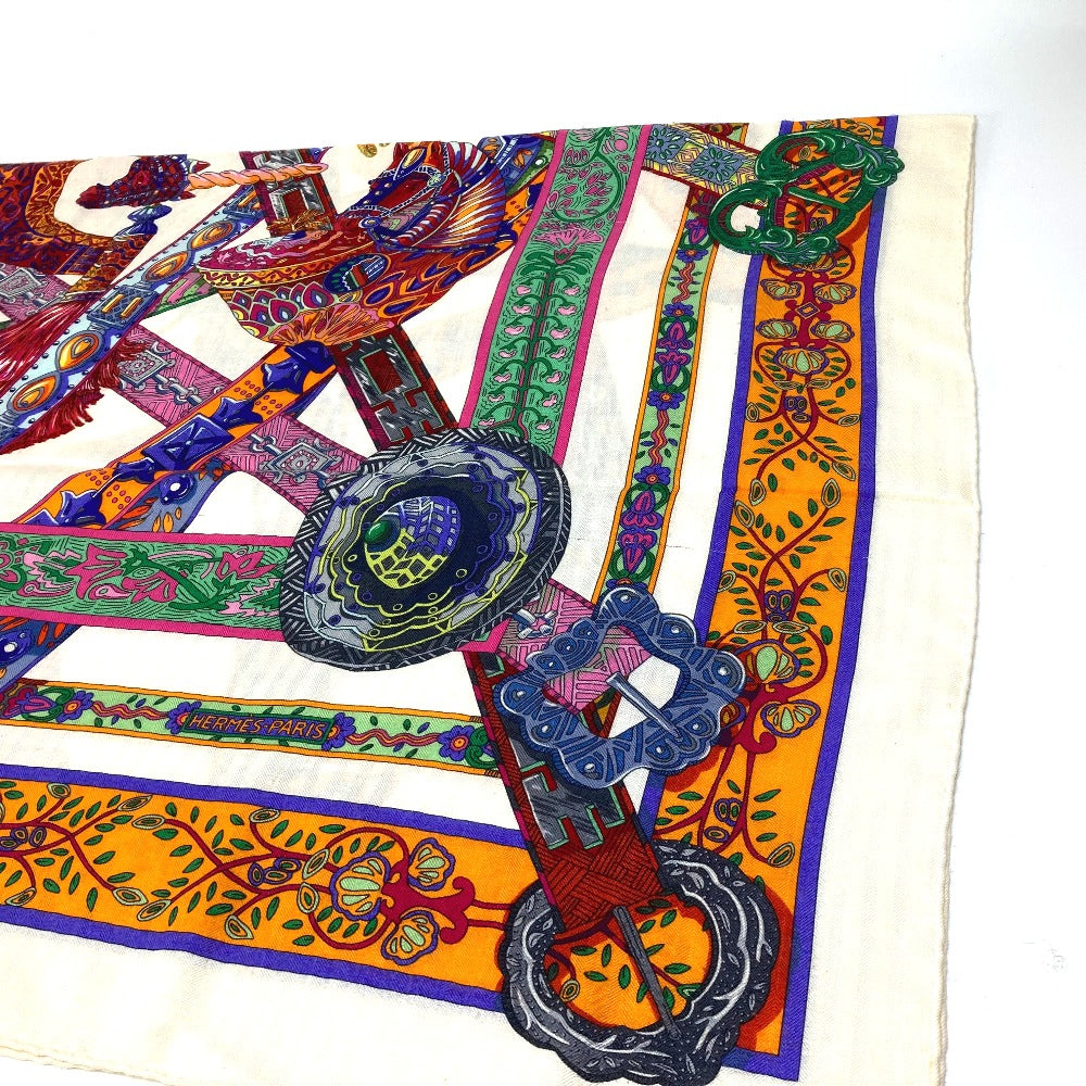 HERMES scarf Silk / cashmere multicolor unicorn dream Carre140 Women Used
