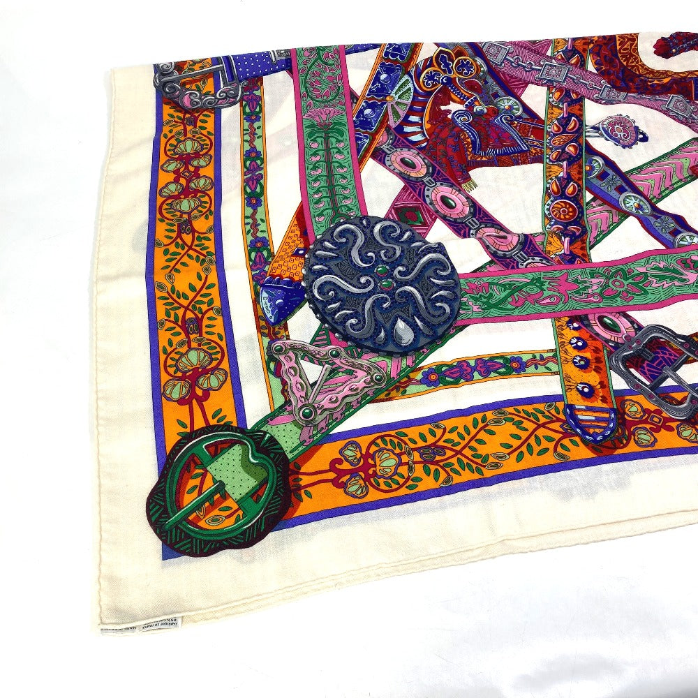 HERMES scarf Silk / cashmere multicolor unicorn dream Carre140 Women Used