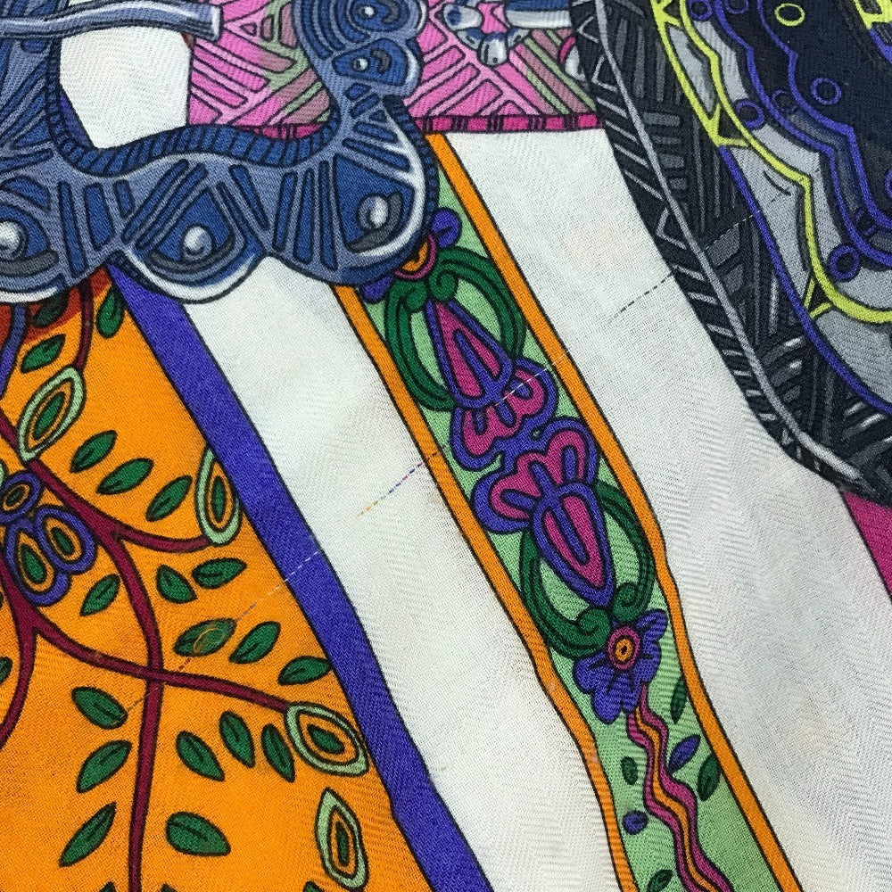 HERMES scarf Silk / cashmere multicolor unicorn dream Carre140 Women Used