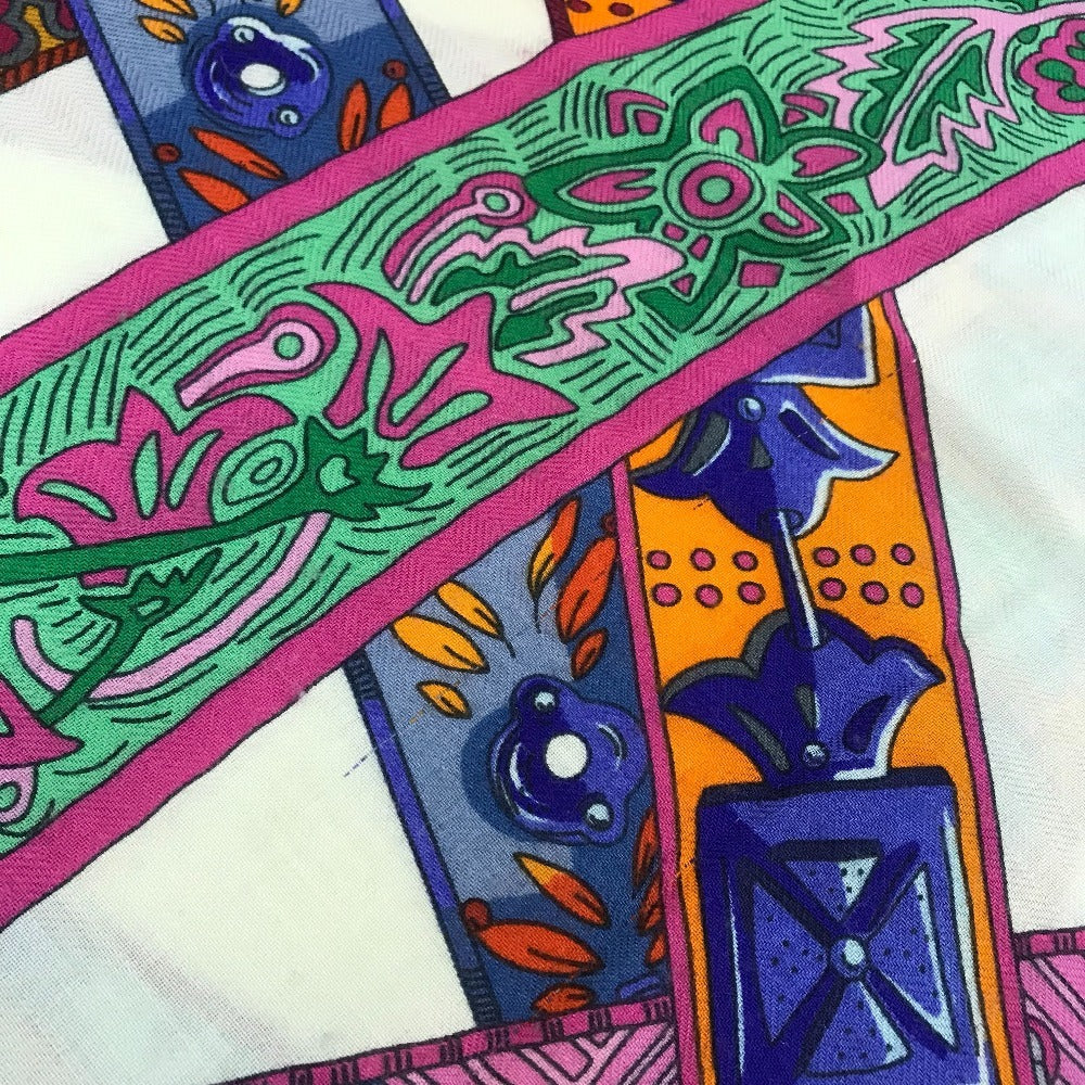 HERMES scarf Silk / cashmere multicolor unicorn dream Carre140 Women Used