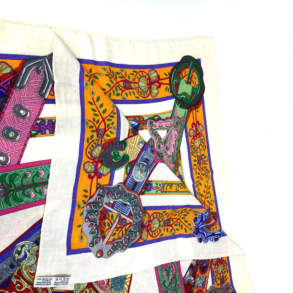 HERMES scarf Silk / cashmere multicolor unicorn dream Carre140 Women Used