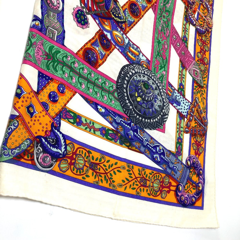 HERMES scarf Silk / cashmere multicolor unicorn dream Carre140 Women Used