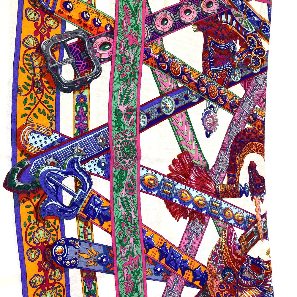 HERMES scarf Silk / cashmere multicolor unicorn dream Carre140 Women Used