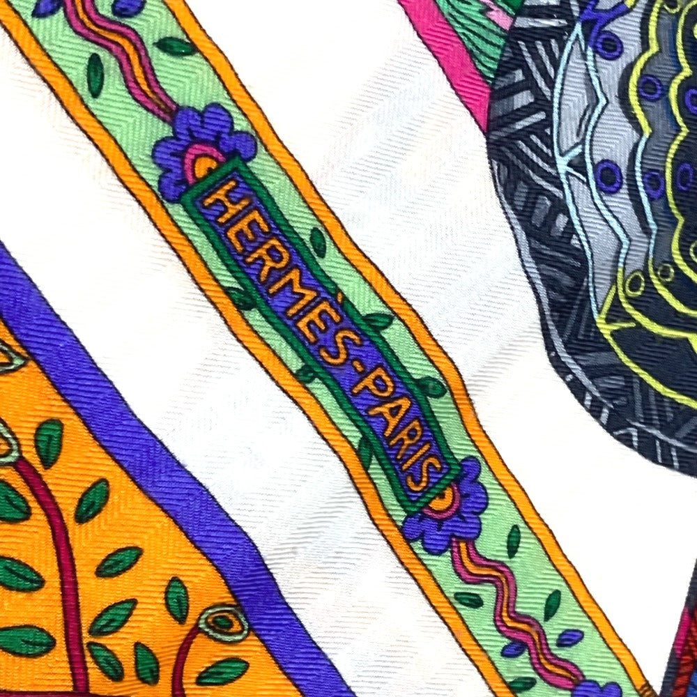 HERMES scarf Silk / cashmere multicolor unicorn dream Carre140 Women Used